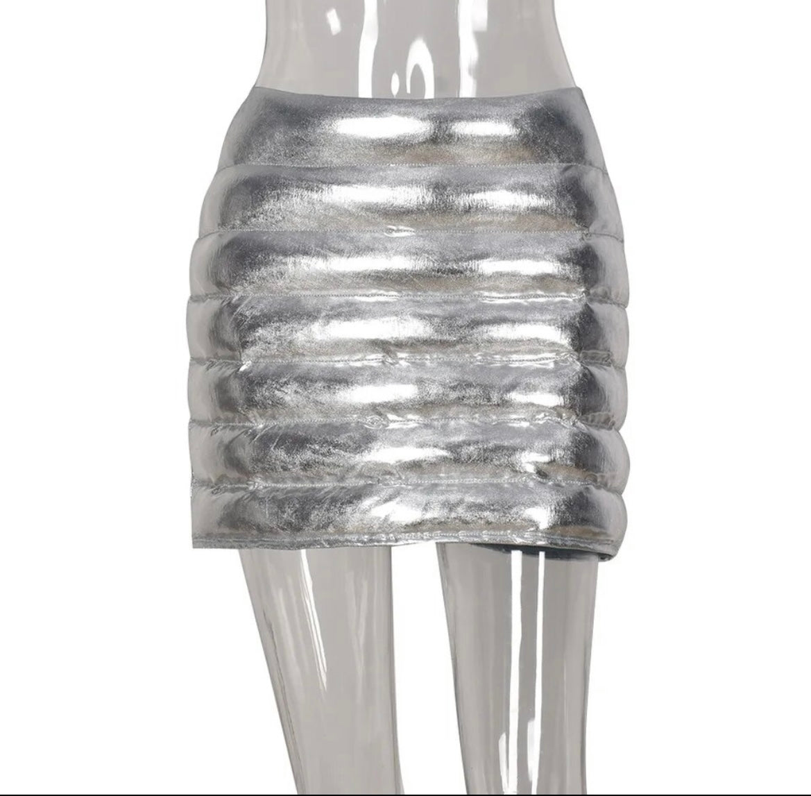 PRE ORDER GALACTIC METALLIC PUFFER SKIRT