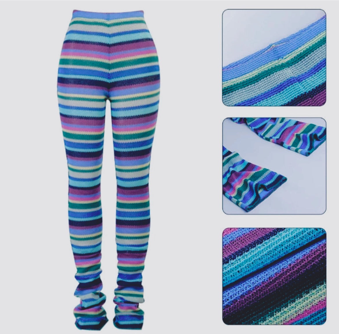 PRE ORDER CLEMENCIA STRIPE COLOURFUL PENCIL PANTS