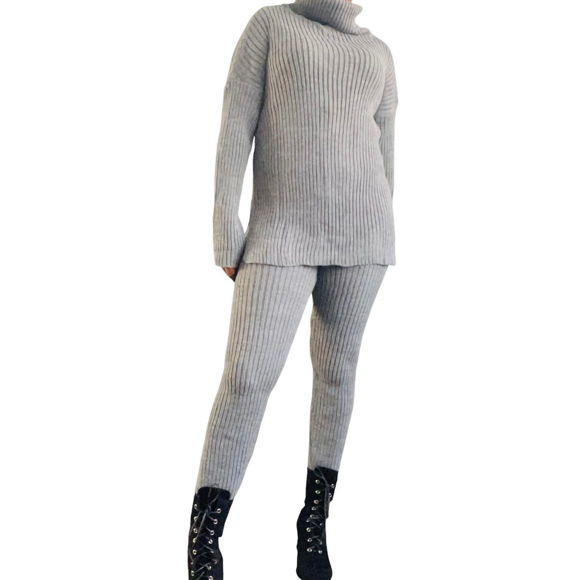 ANNIS CHUNKY KNITTED ROLL NECK CO ORD SET